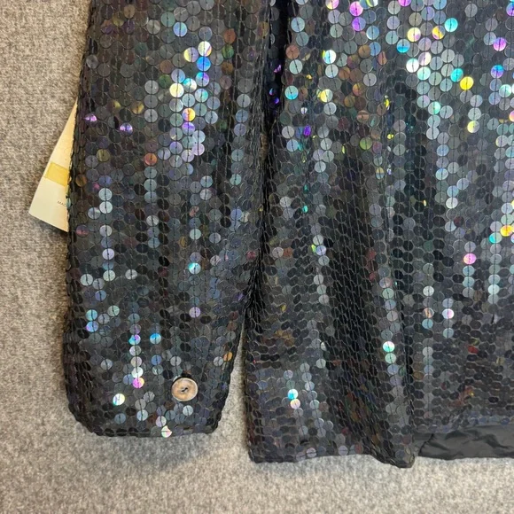 Diane Gilman 100%‎ silk sequins jacket L NWT - Picture 12 of 16